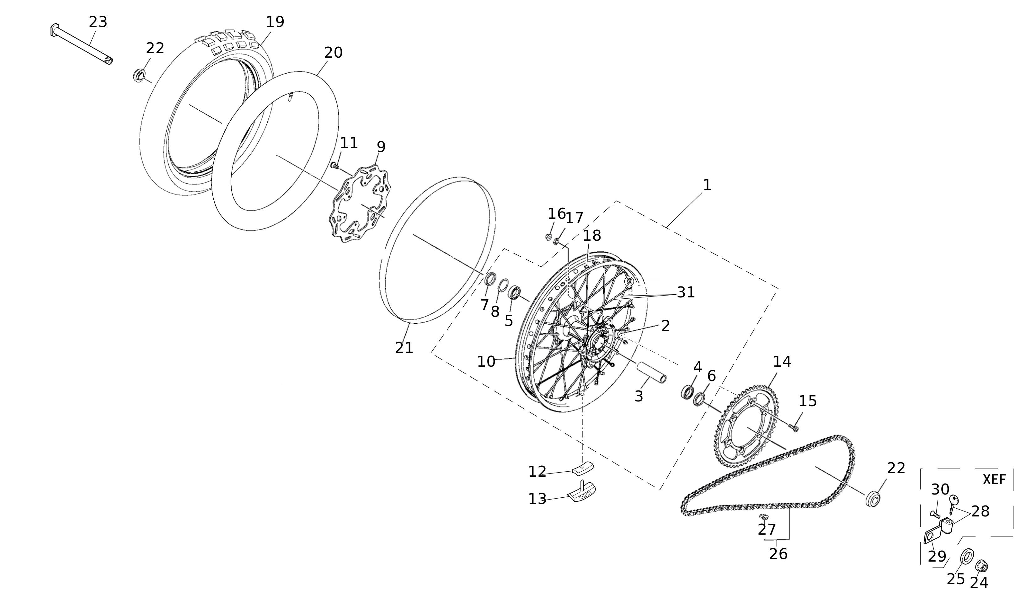 Rear wheel